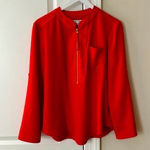 Red Trina Turk Kaiko blouse - size medium